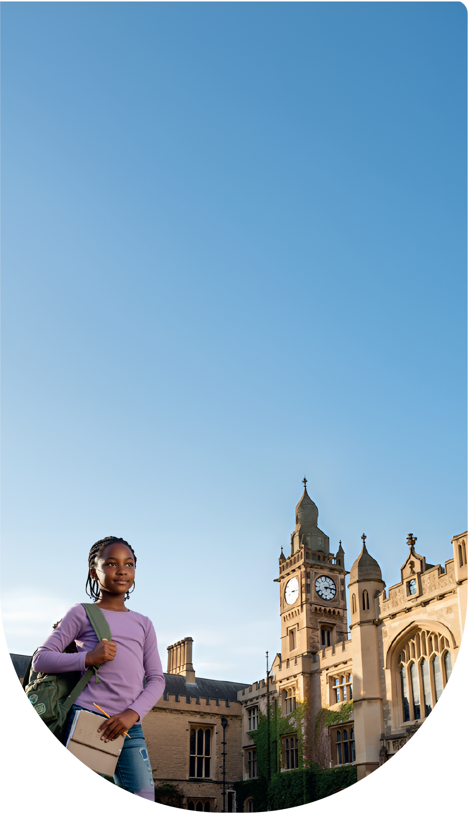 Secondary student preparing for international university pathways